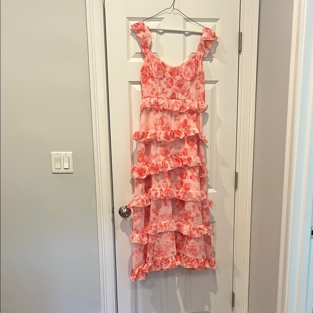 SHEIN Pink Floral Maxi Dress